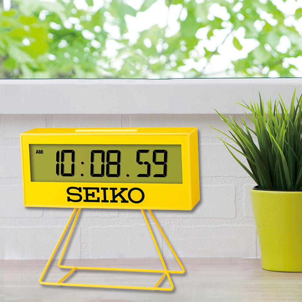 楽天市場】デジタル時計 イエロー SEIKO セイコー 時計 置き時計