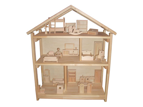 楽天市場】木遊舎 ドールハウス本立て・家具フルセット〜本立てにも