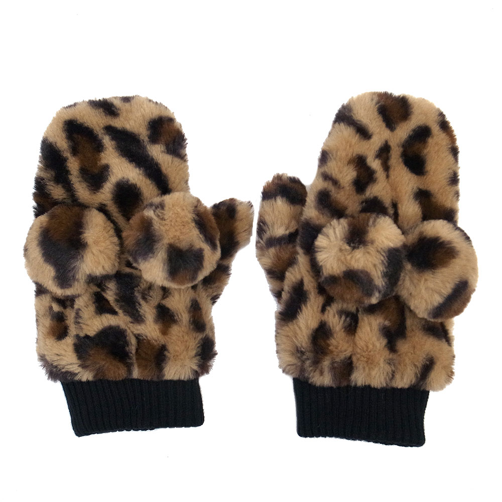 楽天市場】ミッキーマウス かわいいヒョウ柄 手袋 ウィンターアイテム