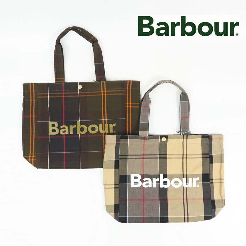 楽天市場】Barbour バブアー Telfield タータンチェック ロゴ トート