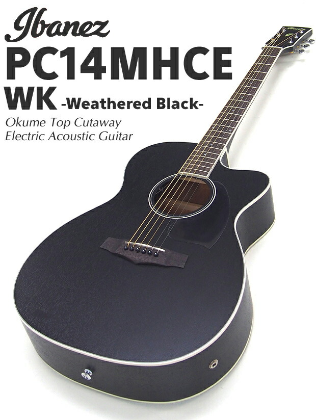 楽天市場】Ibanez アイバニーズ PC14MHCE WK エレアコ