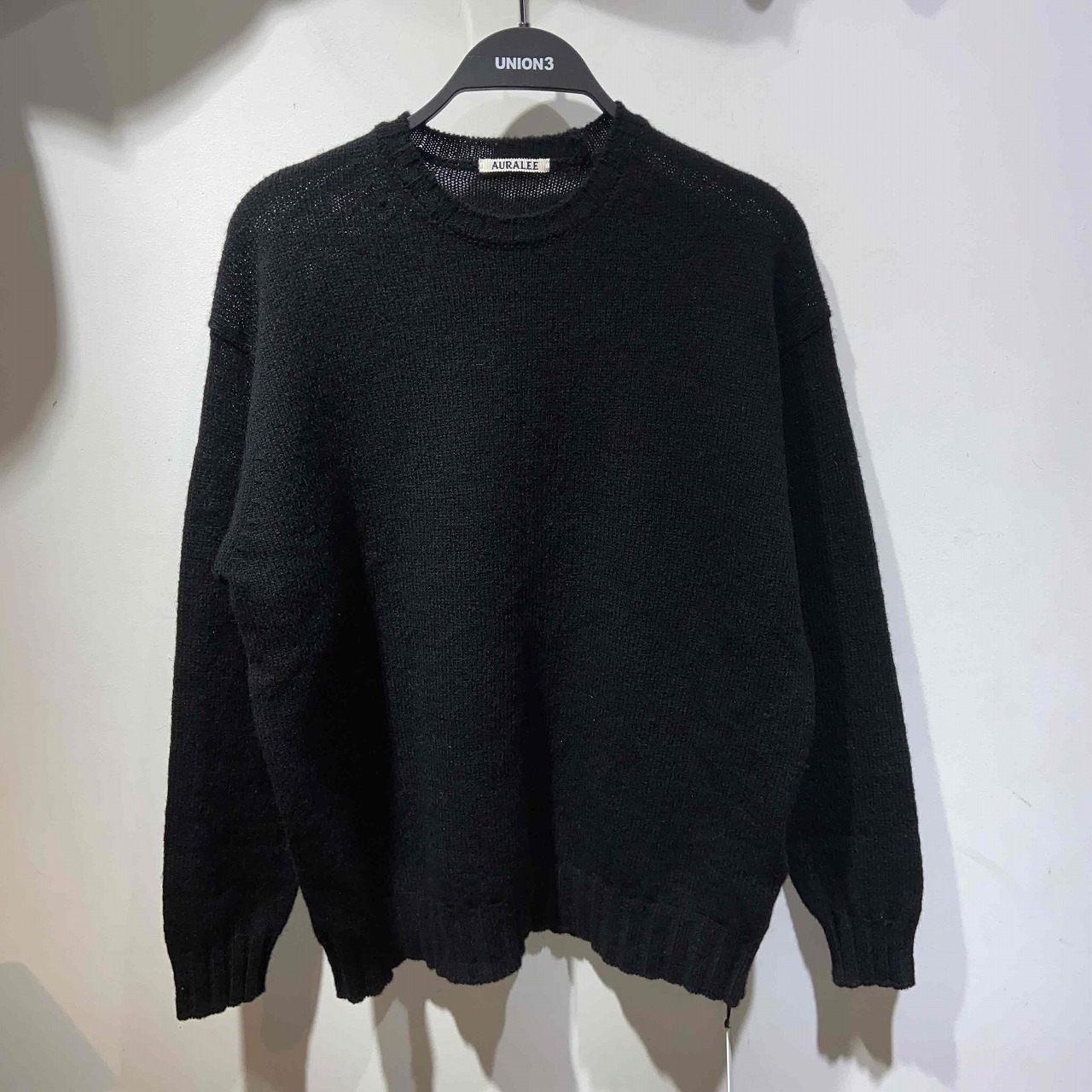 楽天市場】AURALEE 23aw SHETLAND WOOL CASHMERE KNIT P/O #BLACK SIZE