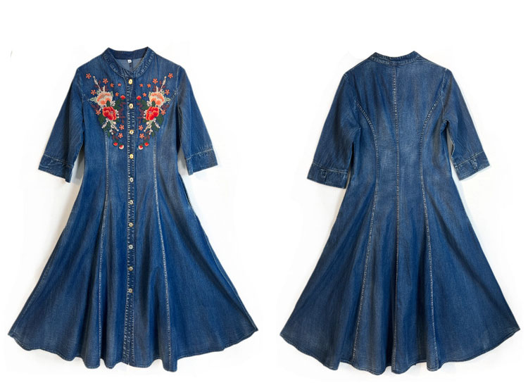 楽天市場】一部即納 秋 ガウンワンピース レディース 刺繍 ロング