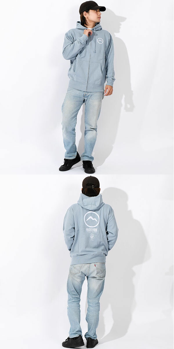 楽天市場】送料無料 ジップパーカー NOVEMBER ノベンバー スノー