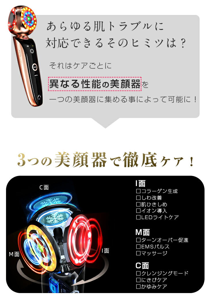 楽天市場】【SNSで話題@oyutannさん愛用！】日本初上陸！3面使える美顔