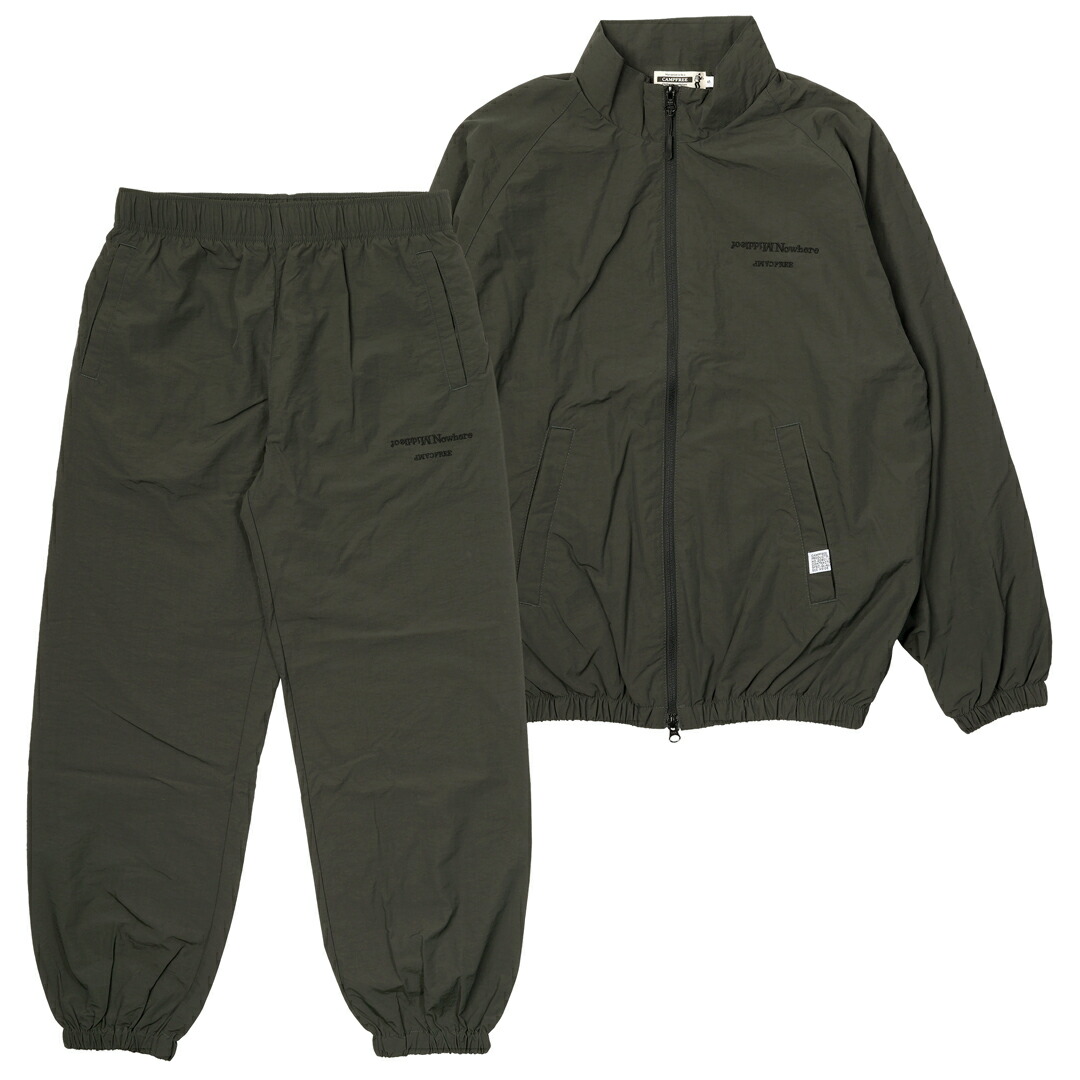 楽天市場】ナイロン ジャージ セットアップ（カラーカーキグリーン）の通販