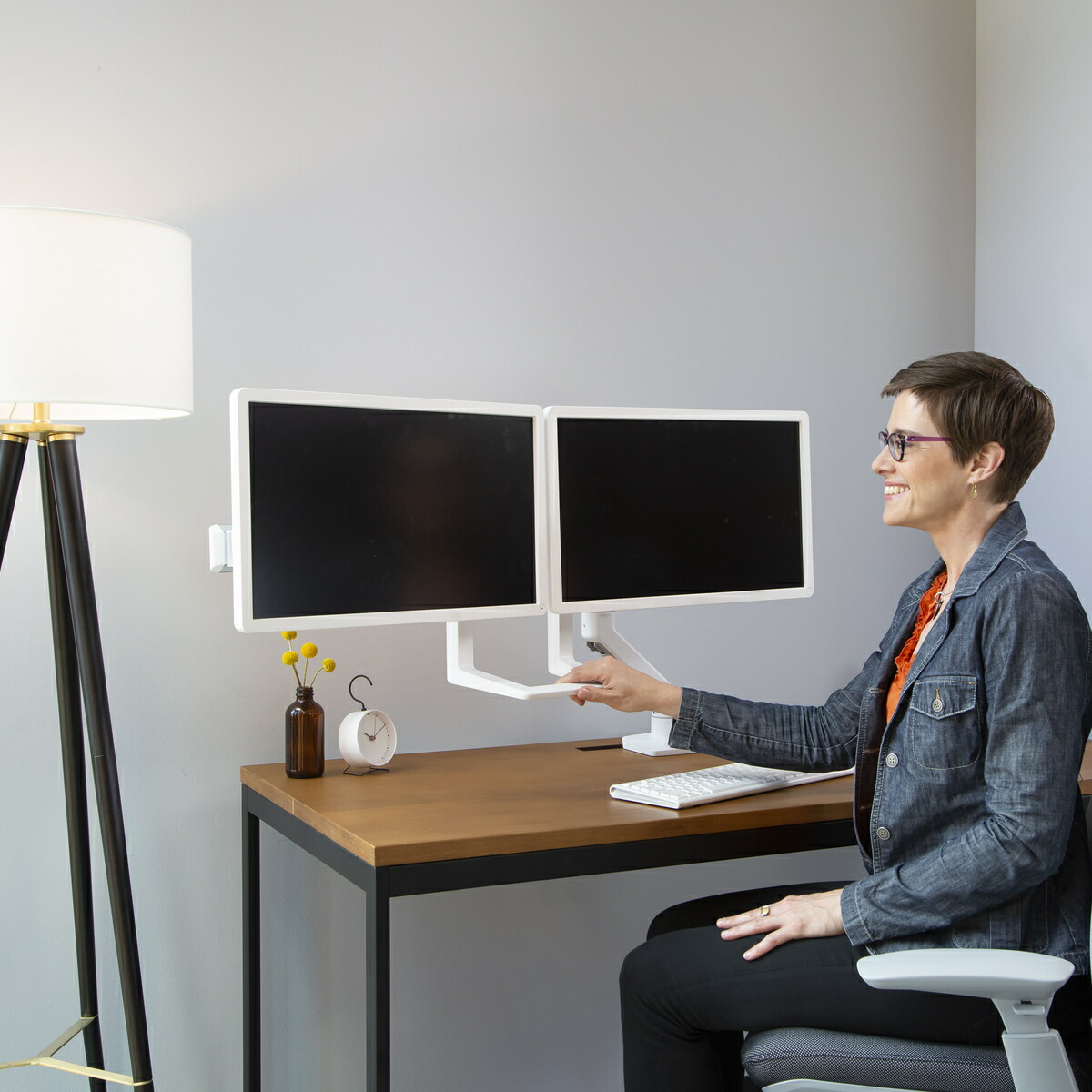 楽天市場】【モニターアーム】エルゴトロン HX デスクデュアル