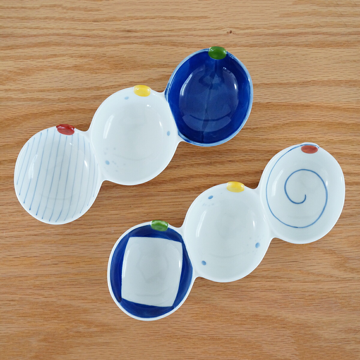 楽天市場】【ふるさと納税】有田焼 3連皿 2枚セット【藍土】 皿