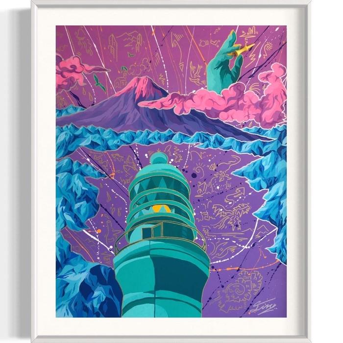 アクリル画】 商品名 「小判伝説10」 額付き6号 新品 アクリル画