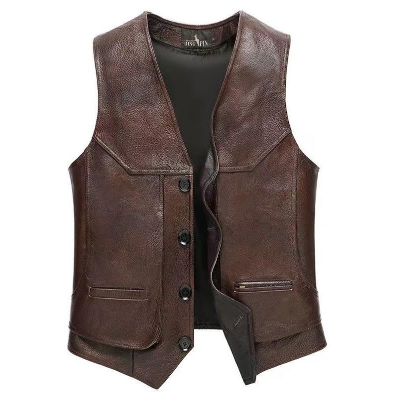 定価86900円 タグありROEN 牛革 レザーベスト スワロスカル ジレ 黒