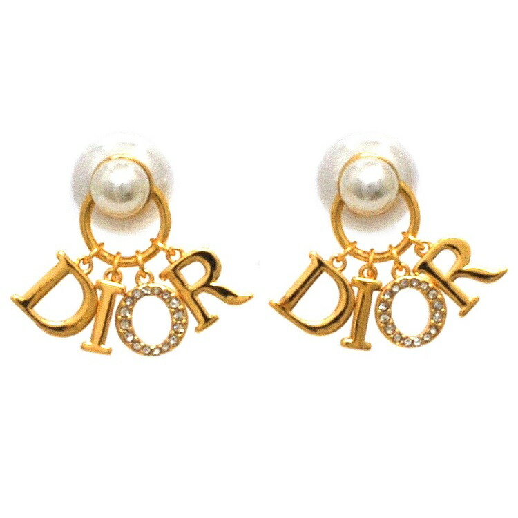 楽天市場】【送料無料】 クリスチャン ディオール ピアス ゴールド