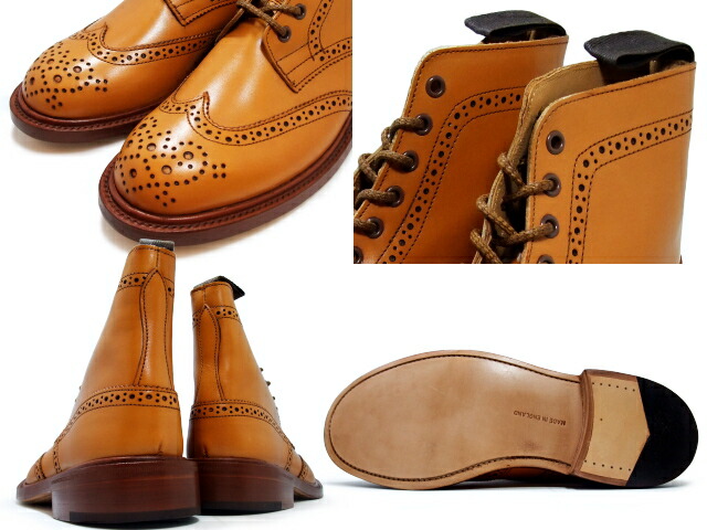 楽天市場】トリッカーズ レディース ウィングチップ カントリーブーツ