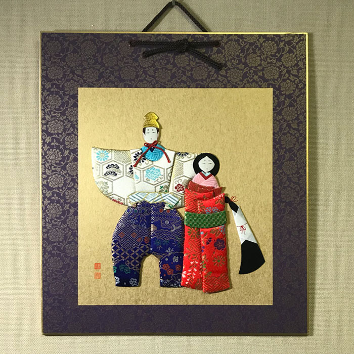 楽天市場】雛人形 ひな人形 かわいい 押絵 手作り 壁掛け 色紙 立雛