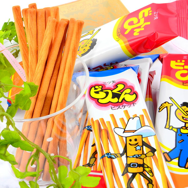 楽天市場】三ツ矢製菓 ビスくん 18g 箱売 30個装入 { 駄菓子 お菓子