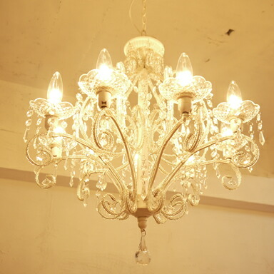 楽天市場】シャンデリア ジュエル 9灯 ホワイト/アンティークブラック