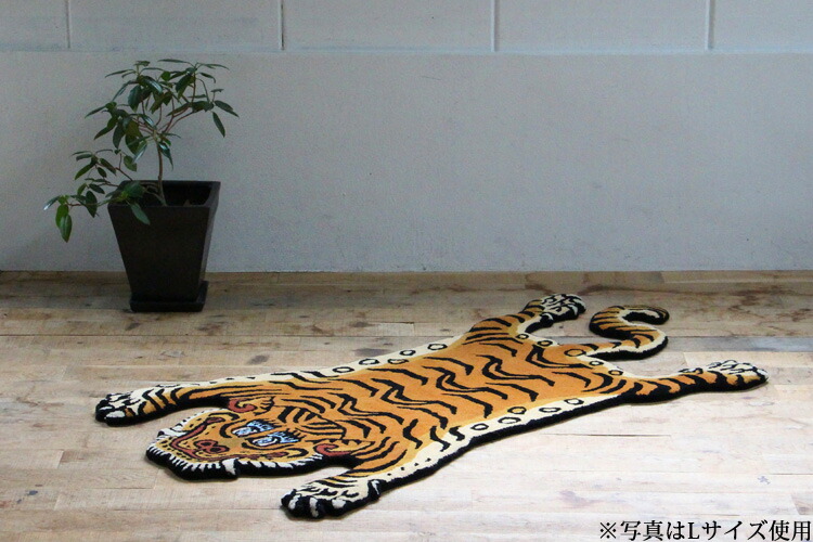 楽天市場】【予約】Lサイズ Tibetan Tiger Rug チベタンタイガーラグL