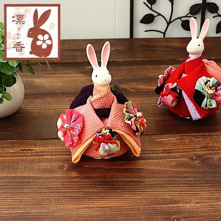 楽天市場】凛香 回転オルゴール花小袖 桃(インテリア オルゴール 人形