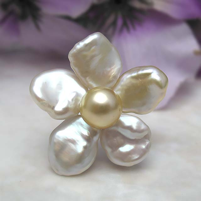 楽天市場】真珠ブローチ 送料無料 Timeless Flower 『末っ子ちゃん