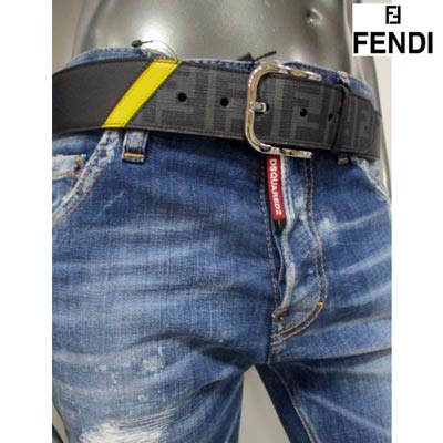 楽天市場】フェンディ FENDI メンズ 小物 ベルト レザーベルト ロゴ FF