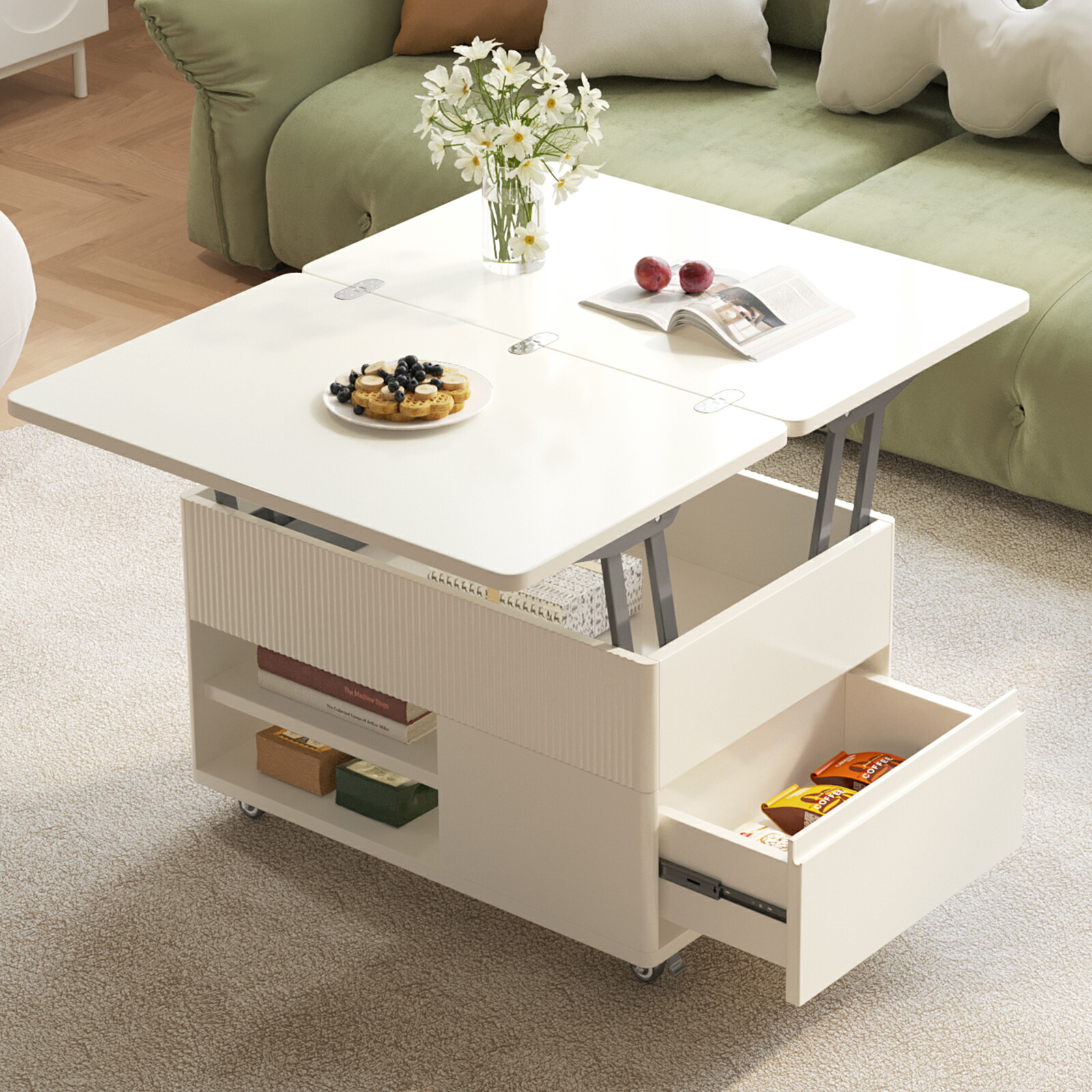 楽天市場】テーブル 昇降式 ローテーブル リフトアップテーブル