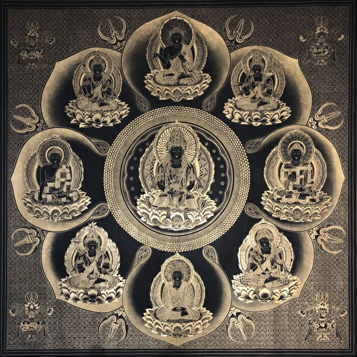楽天市場】高雄曼荼羅 金、両界曼荼羅図胎蔵界 (復元図) 肉筆仏画 送料