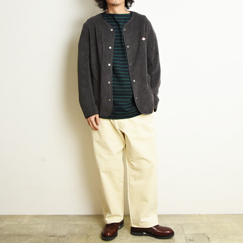 楽天市場】ダントン DANTON フリースジャケット ノーカラー カラーレス