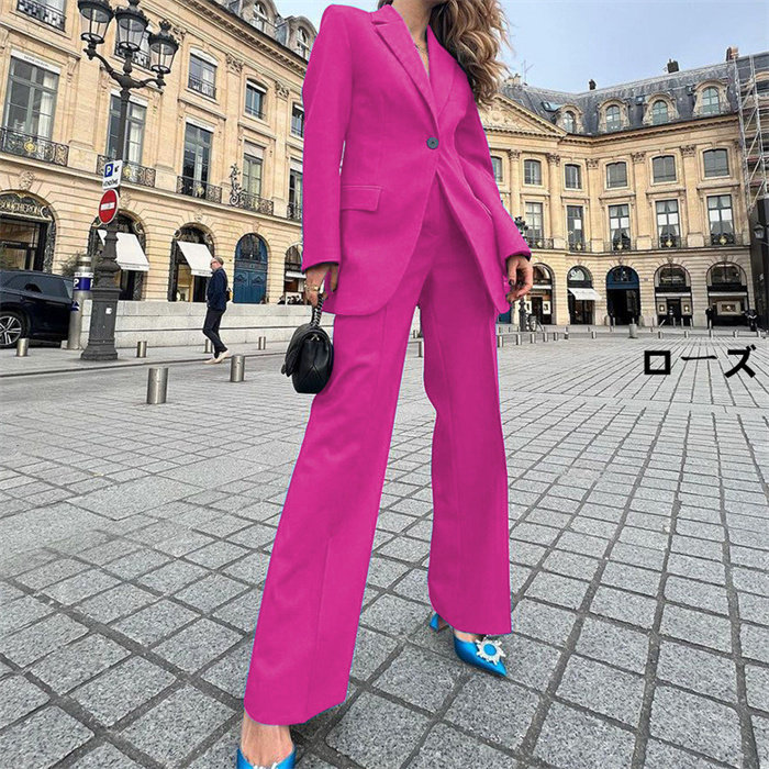 楽天市場】スーツセット レディース パンツスーツ セットアップ ママ