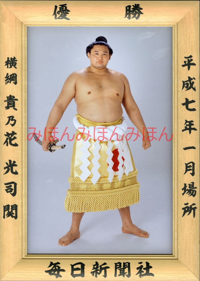 楽天市場】貴乃花光司関 優勝ミニ額 大相撲ミニ額 大相撲優勝額 平成7