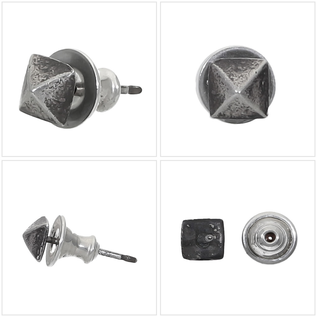 楽天市場】THEFT セフト シンプル ピラミッド スタッズ ピアス 1P 片耳