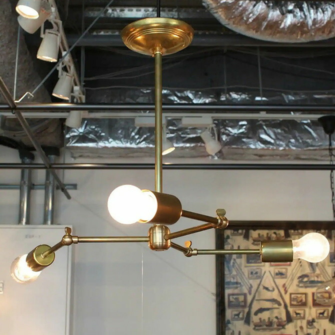 楽天市場】ACME Furniture アクメファニチャー SOLID BRASS LAMP 3ARM