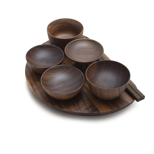 楽天市場】【お仏具】モダンお膳 半月型5寸天然木／ウォールナット材膳