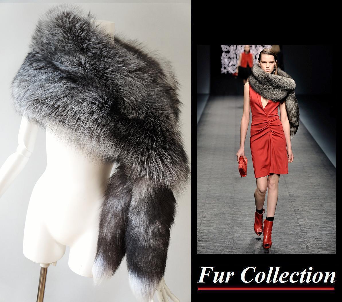 楽天市場】シルバーフォックスファーストール 毛皮ケープ ファー