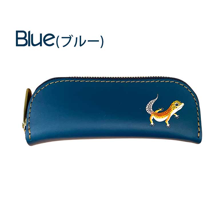 楽天市場】ヒョウモントカゲモドキ 牛本革 ペンケース 眼鏡ケース 電子