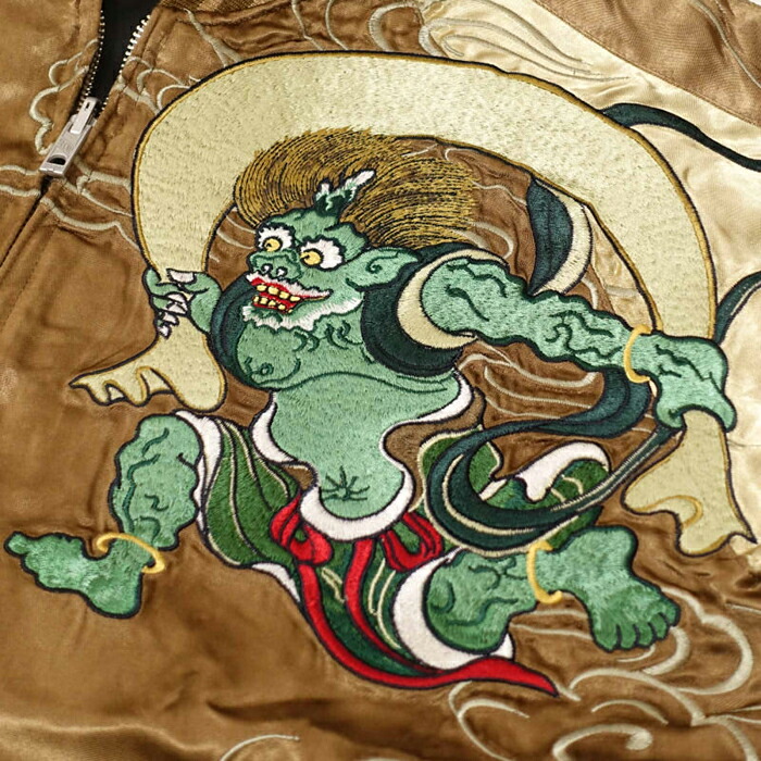 楽天市場】花旅楽団 風神雷神 刺繍 スカジャン : フィッツマーケット