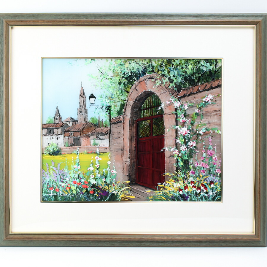 楽天市場】大野剛正「 好日 」アクラス画 ガラス絵 油彩 10号 #33903YR