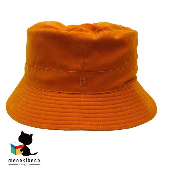 楽天市場】エルメス HERMES オレンジ バケットハット Hロゴ 刺繍