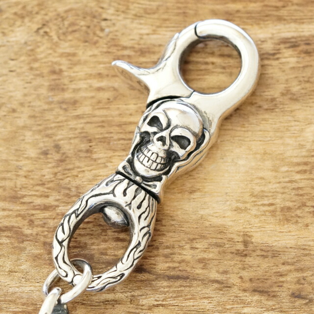 楽天市場】ウォレットチェーン シルバー 925スカル ドクロ 骸骨 銀 銀