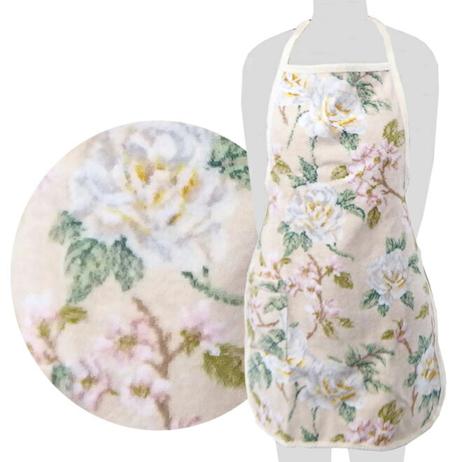 FEILER シェニール織 花柄エプロン 未使用 FEILERフェイラー