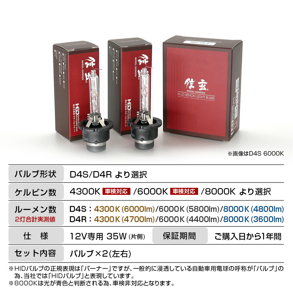 楽天市場】【20%OFF!SS割】 HID D4S D4R 4300K 6000K 8000K 選択式
