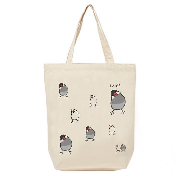 楽天市場】文鳥 トートバッグ かしげる文鳥ズ Mサイズ メンズ