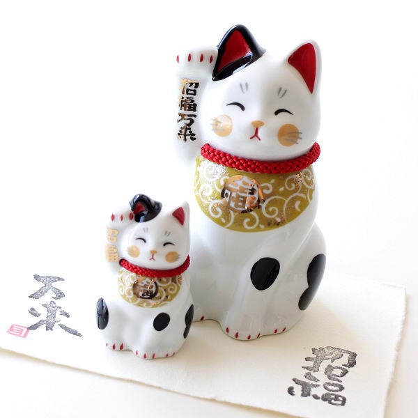楽天市場】招き猫 おしゃれ 置物 オブジェ 陶磁器 かわいい ネコ
