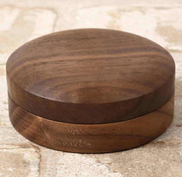 楽天市場】朱肉 ウォールナット 高級木工製 40号 オイル仕上げ