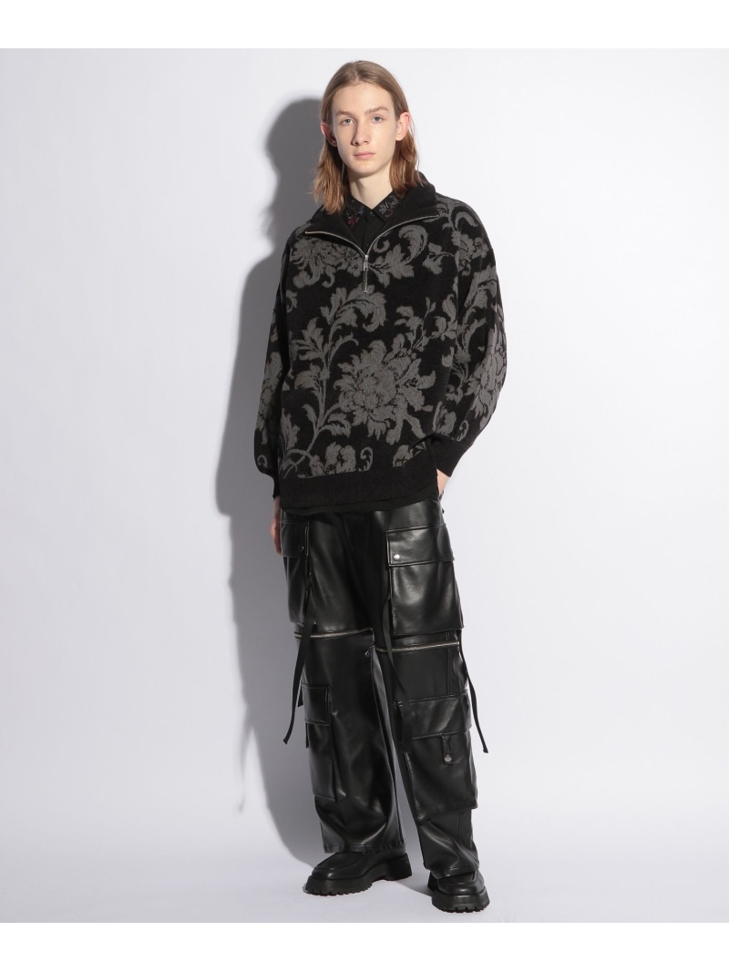 楽天市場】レトロフラワーモールハーフZIPニット HARE ハレ トップス