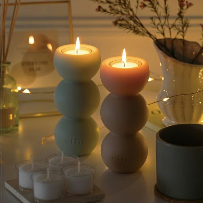 楽天市場】offti 日本製アロマキャンドル ホルダー付き 「モコ