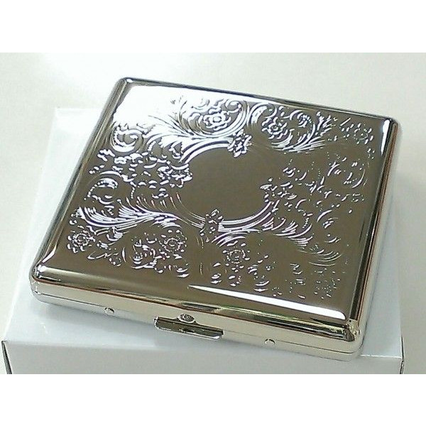 楽天市場】シガレットケース シルバーアラベスク 20本収納 タバコ