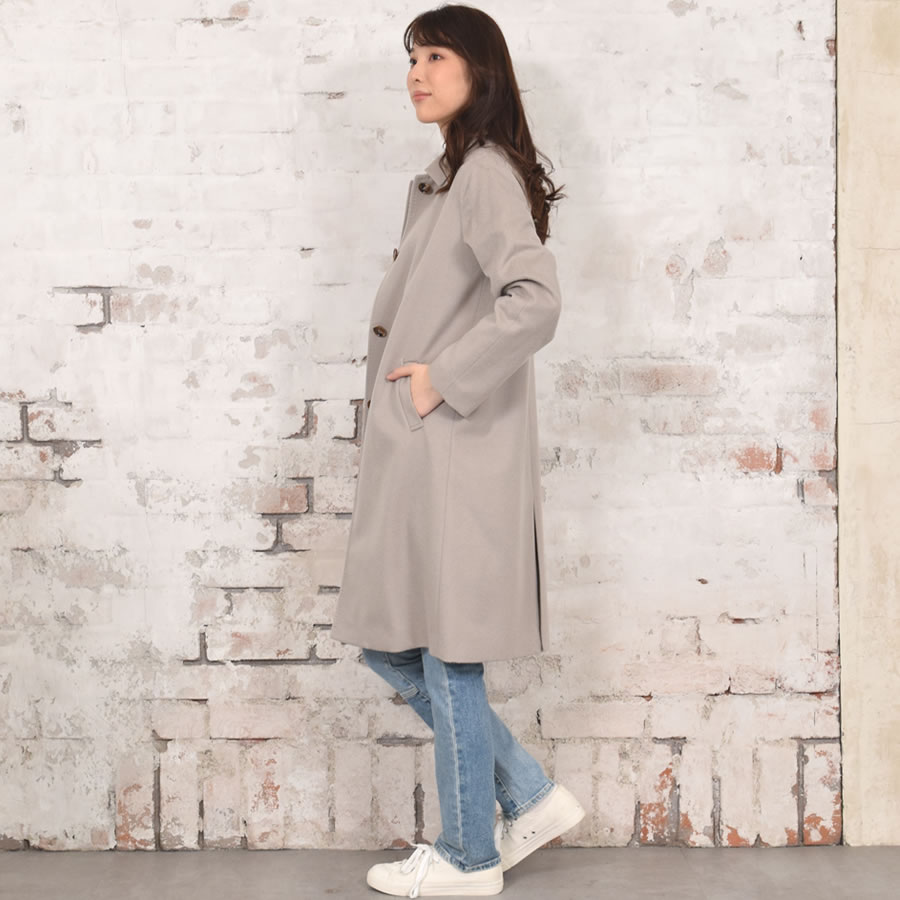 楽天市場】ステンカラーコート[Merfirge] カシミヤコート カシミヤ混