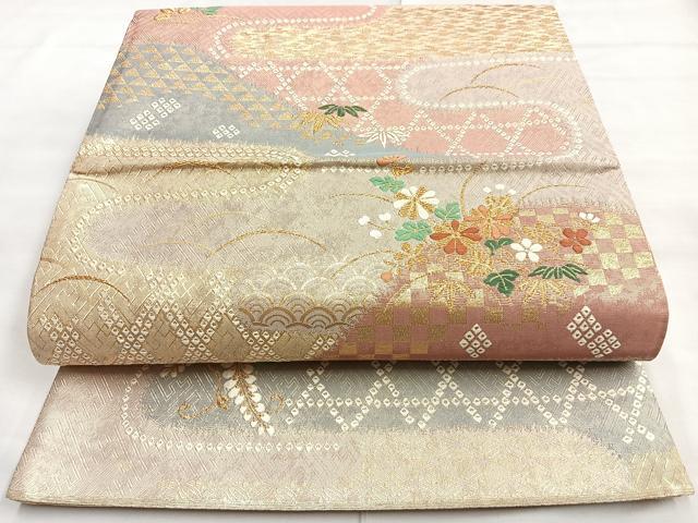 楽天市場】平和屋着物◎六通柄袋帯 唐織 エ霞花文 金糸 正絹 逸品