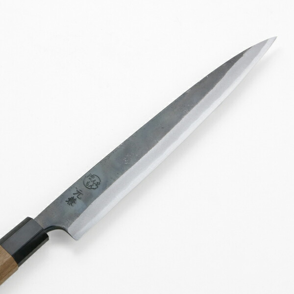 楽天市場】元兼 柳刃包丁 210mm 両刃 青紙1号割込み 黒打ち仕上げ 八角