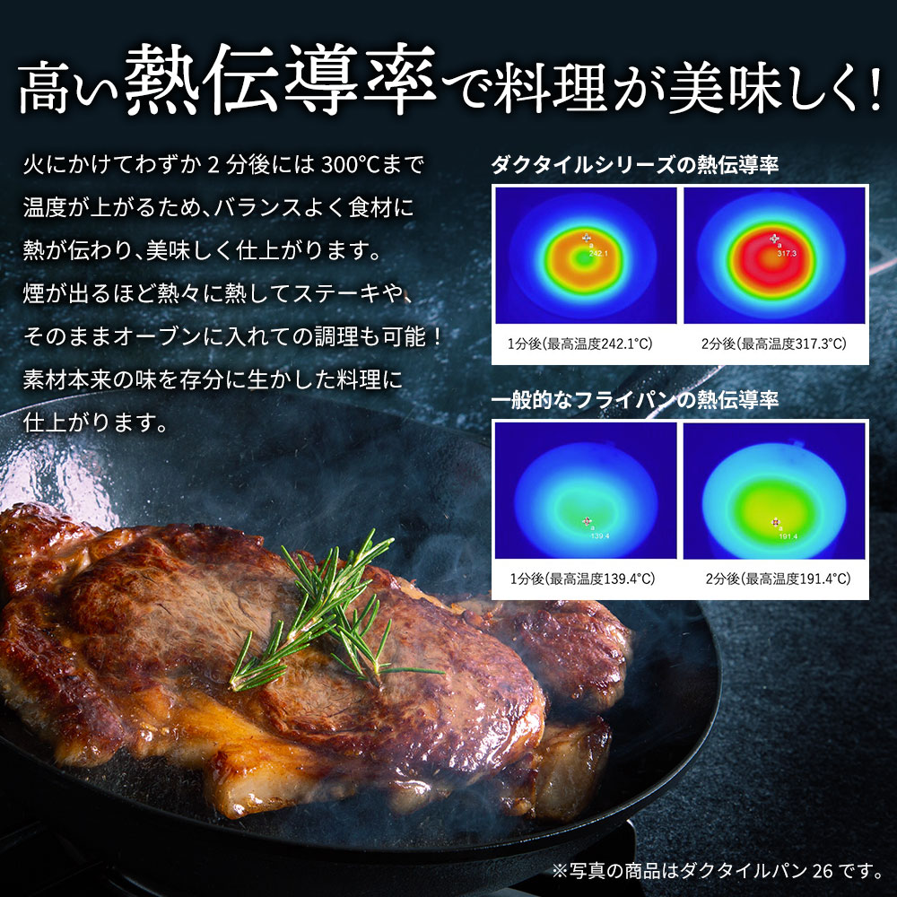 楽天市場】岩鉄鉄器 ダクタイルパン26 鉄器 フライパン 鍋 26cm IH