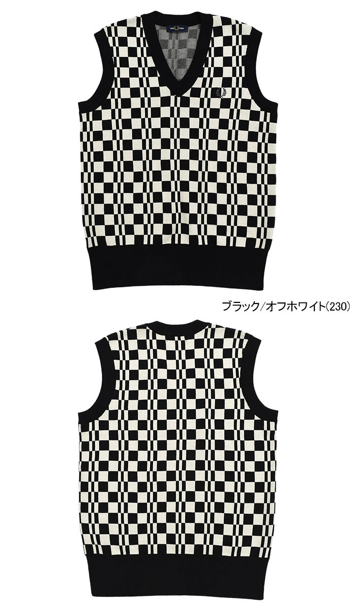 楽天市場】フレッドペリー FRED PERRY ベスト メンズ チェッカーボード